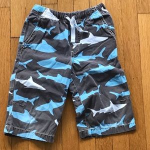 Boys Mini Boden shark shorts!